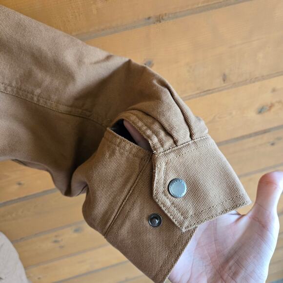 Duluth Trading Co Men's Fire Hose Fleece-Lined Robe Brown Medium Overcoat - Picture 8 of 9